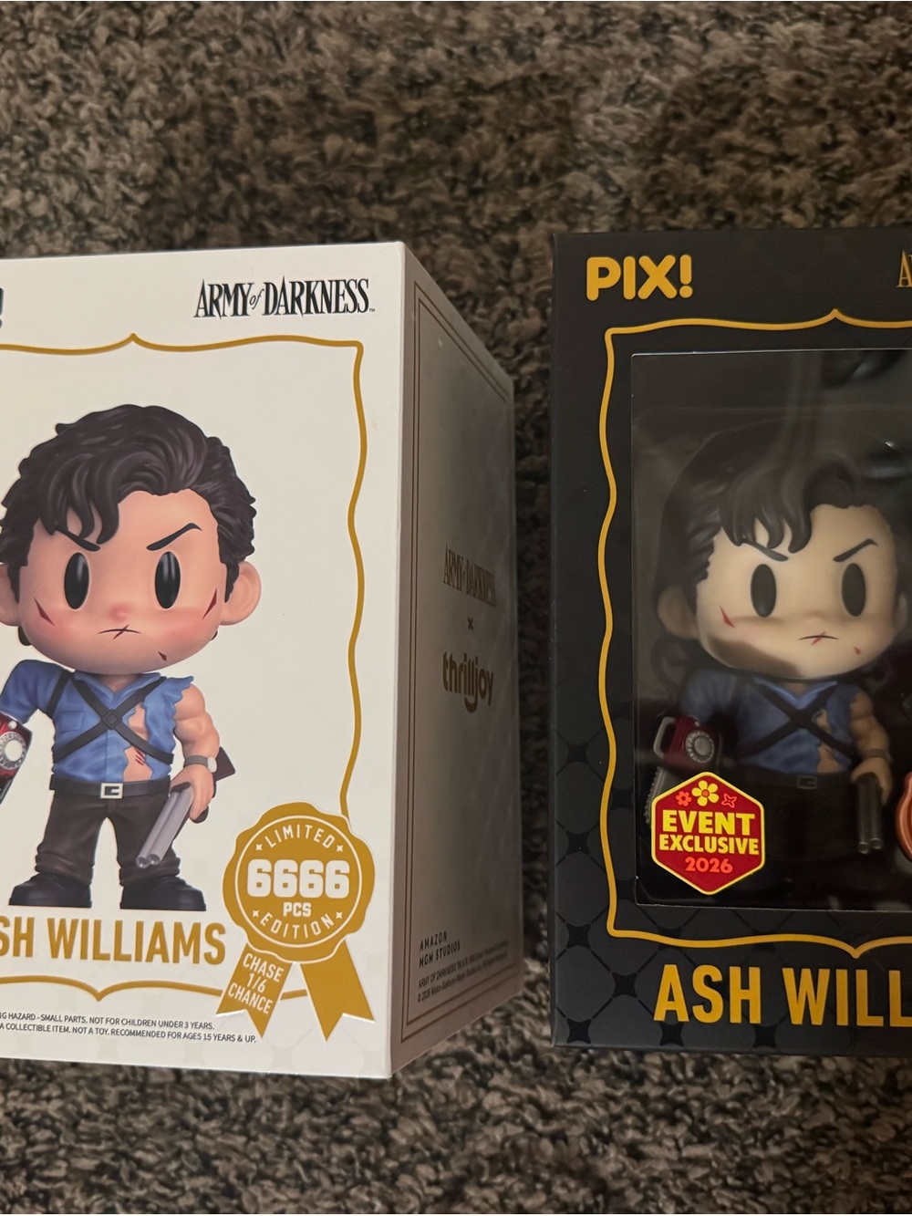 Funko PIX! Ash Williams Figure with Blue Outfit and Black Hair